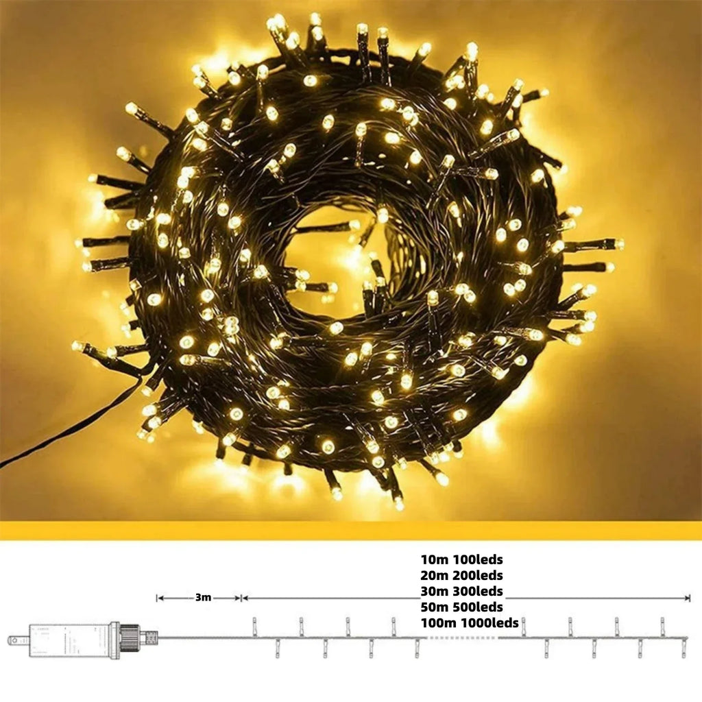 Christmas Delight - Magiche luci per tende a LED per esterni