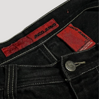 Jeans baggy neri a vita alta – Raven