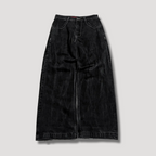 Jeans baggy neri a vita alta – Raven