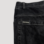 Jeans baggy neri a vita alta – Raven