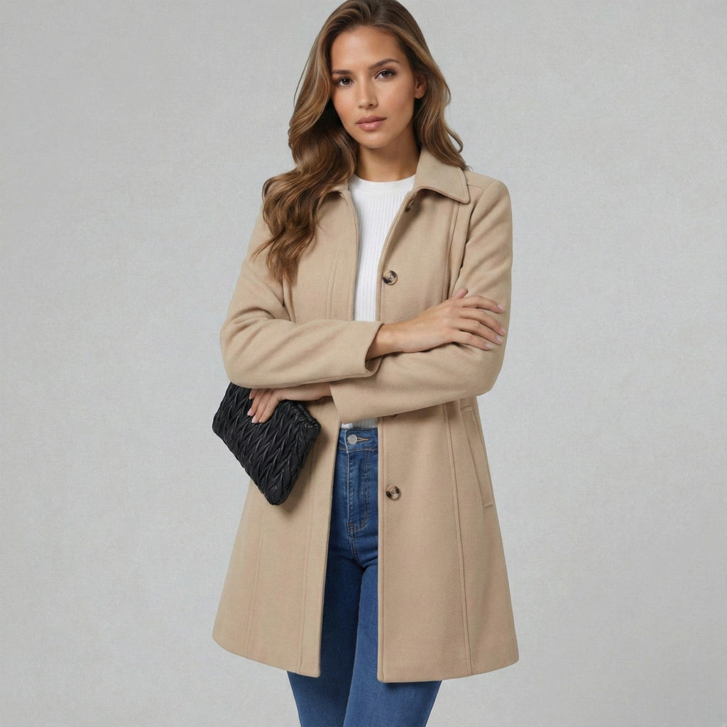 Cappotto elegante da donna con linea ad A | Caloroso comfort e fascino senza tempo