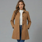 Cappotto elegante da donna con linea ad A | Caloroso comfort e fascino senza tempo