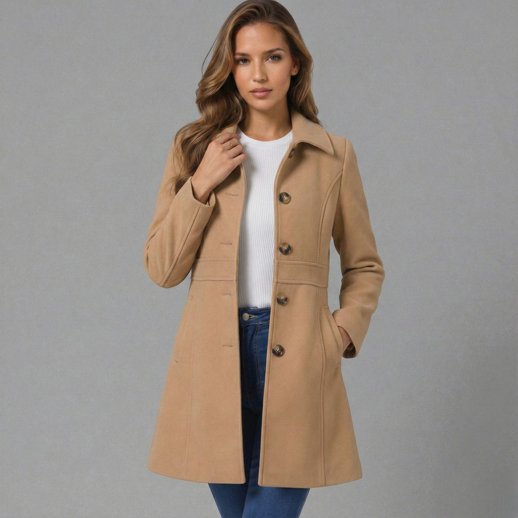 Cappotto elegante da donna con linea ad A | Caloroso comfort e fascino senza tempo