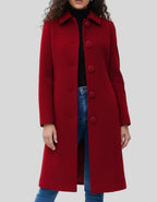 Cappotto da donna con silhouette aderente e svasata | Chiusura con bottoni e fascino senza tempo