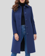 Cappotto da donna con silhouette aderente e svasata | Chiusura con bottoni e fascino senza tempo