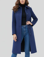 Cappotto da donna con silhouette aderente e svasata | Chiusura con bottoni e fascino senza tempo