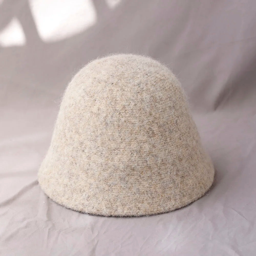 Cappello da pescatore da donna, cappello da pescatore pieghevole in lana per la stagione fredda, cappello da pescatore vintage, berretto da viaggio morbido e caldo