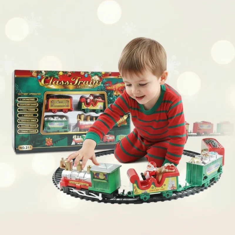 Set trenino elettrico di Natale per bambini con suoni e luci
