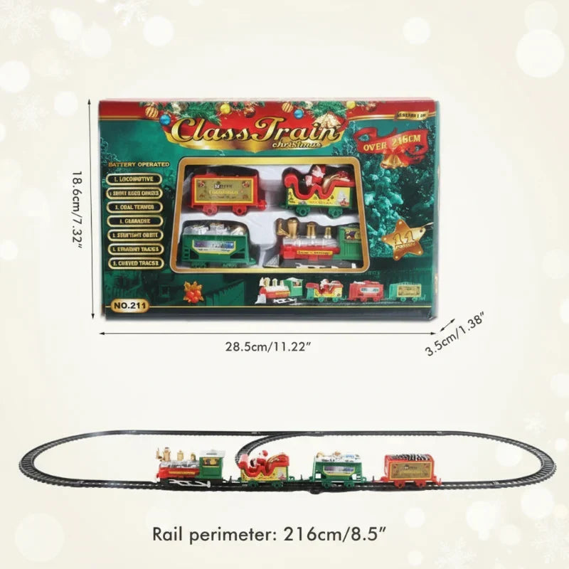 Set trenino elettrico di Natale per bambini con suoni e luci