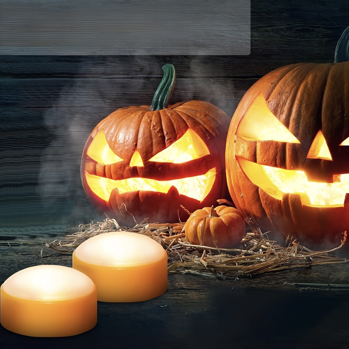 Luci di zucca per bambini di Halloween Jack O Lantern con telecomando e candele LED per la decorazione