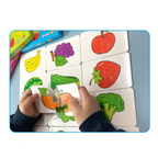 Set di puzzle in legno per lo sviluppo cognitivo dei bambini