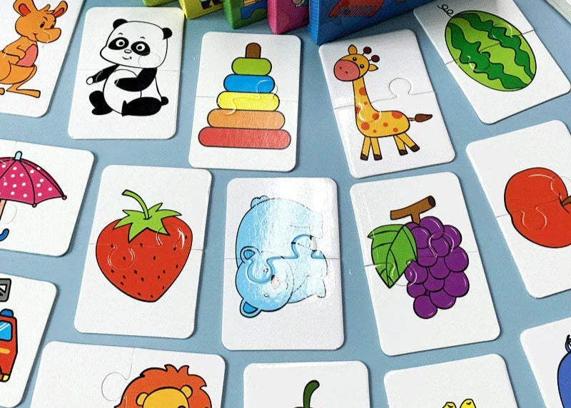 Set di puzzle in legno per lo sviluppo cognitivo dei bambini