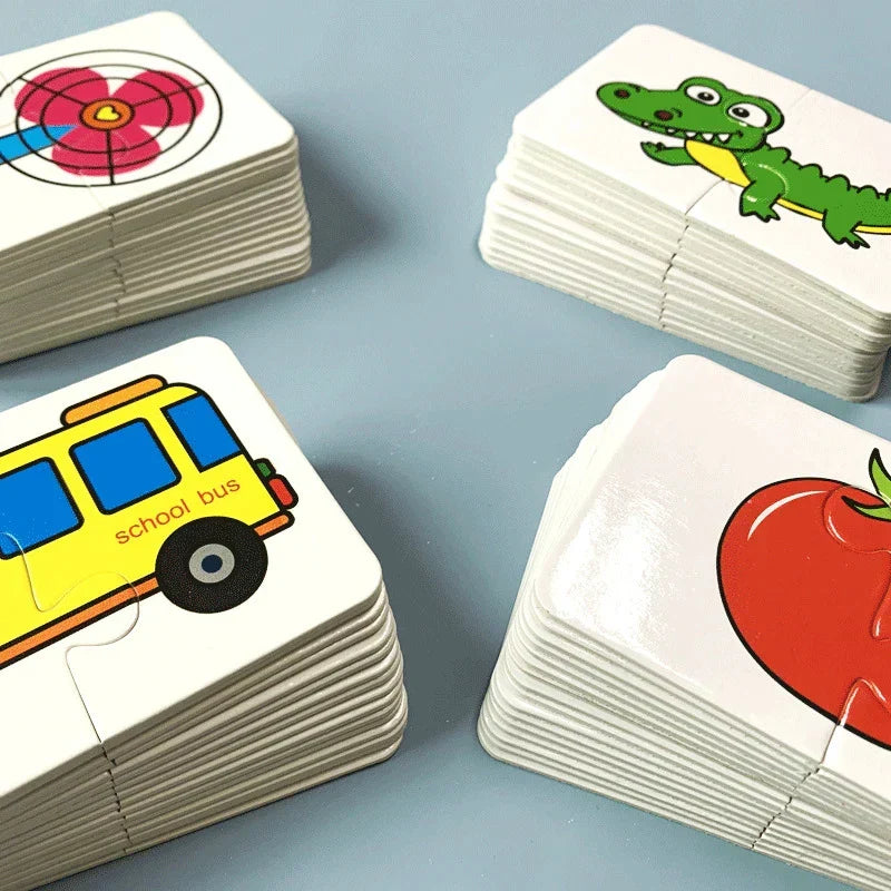 Set di puzzle in legno per lo sviluppo cognitivo dei bambini
