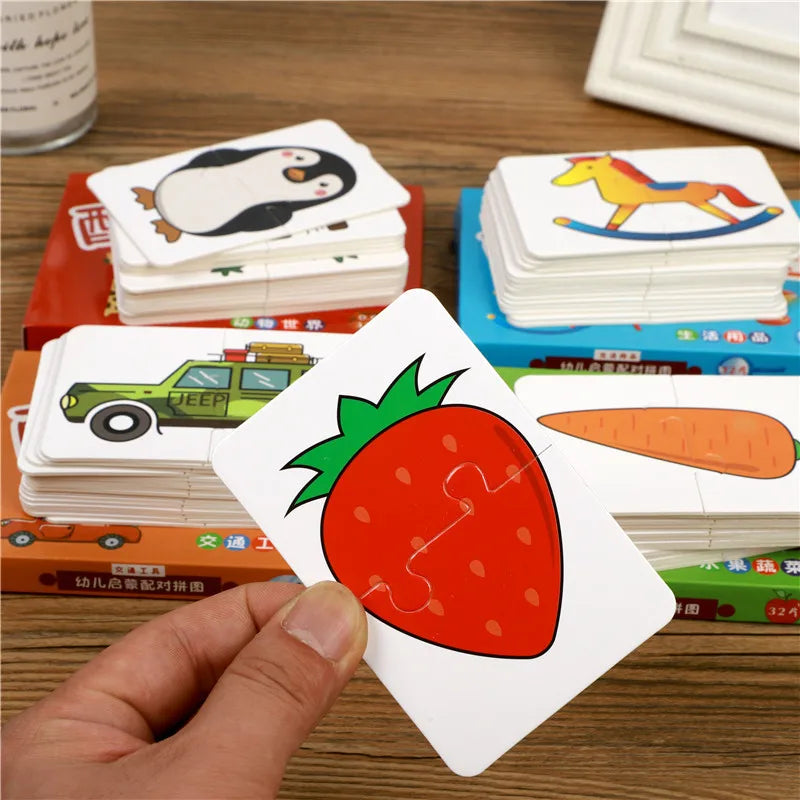 Set di puzzle in legno per lo sviluppo cognitivo dei bambini