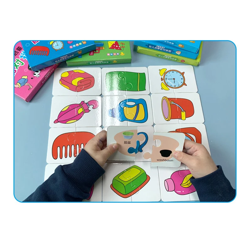 Set di puzzle in legno per lo sviluppo cognitivo dei bambini