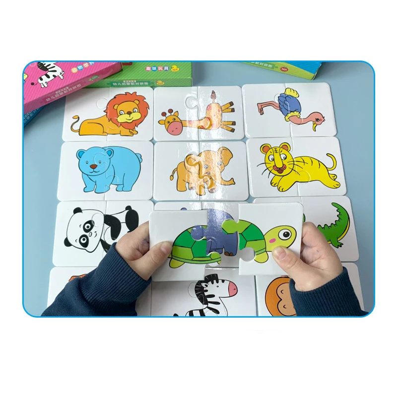 Set di puzzle in legno per lo sviluppo cognitivo dei bambini