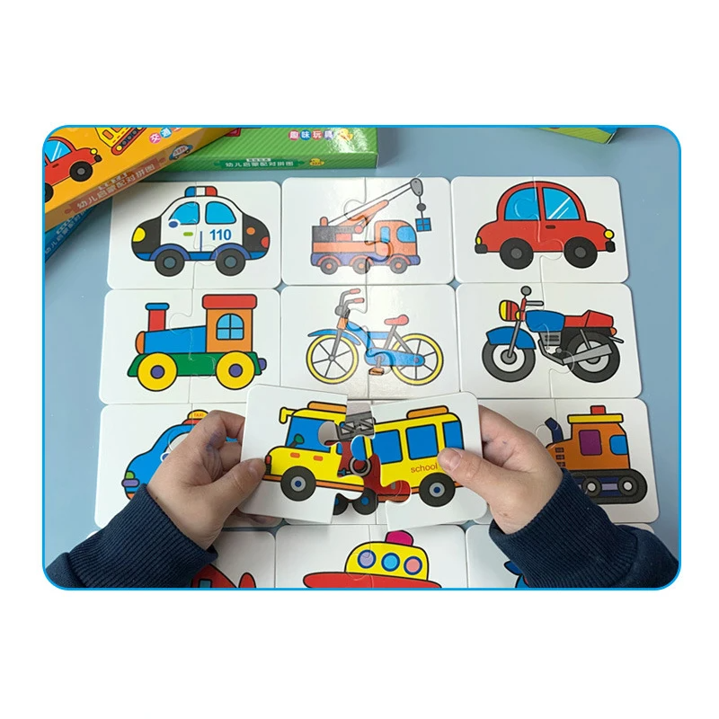 Set di puzzle in legno per lo sviluppo cognitivo dei bambini