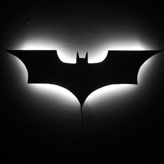 Lampada da parete Batman LED con telecomando wireless e cambio di colore