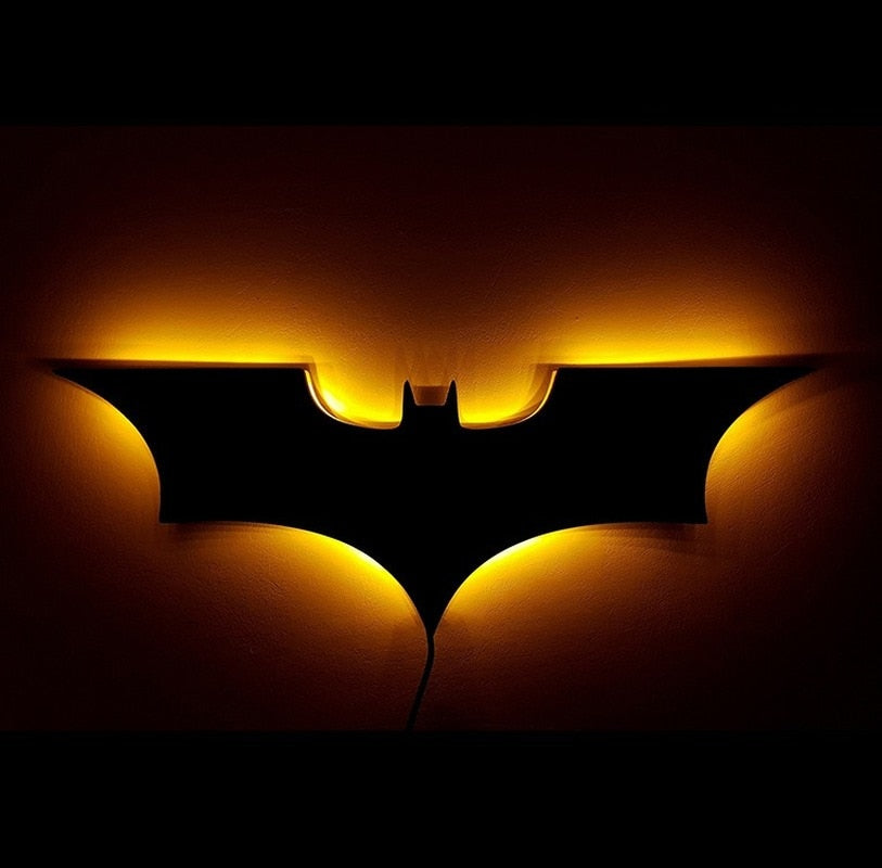 Lampada da parete Batman LED con telecomando wireless e cambio di colore