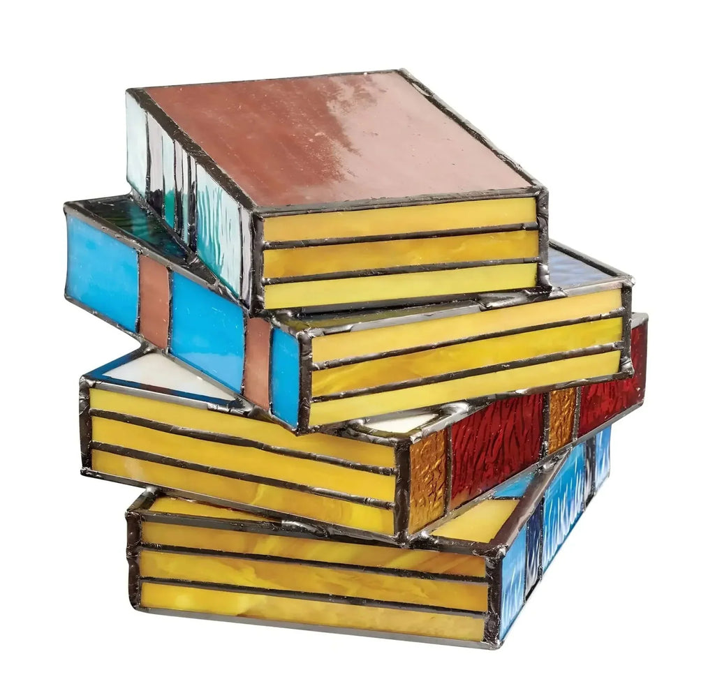 Lampada Libro in Vetro Colorato | Illuminazione Artistica Artigianale