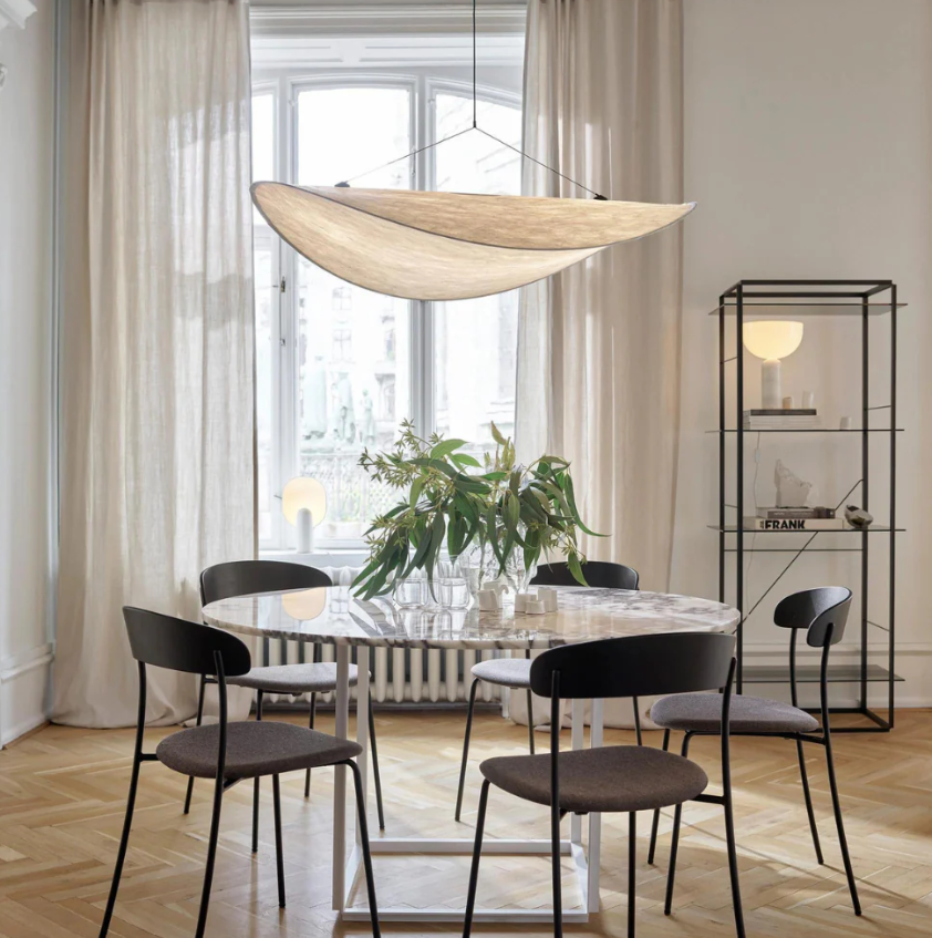 Lampadario a sospensione SoraHaze in stile Japandi con luce rilassante