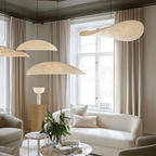 Lampadario a sospensione SoraHaze in stile Japandi con luce rilassante