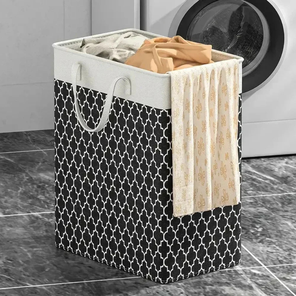 Lauva | Cesto portabiancheria impermeabile 75L | Cesto per bucato pieghevole in tessuto con manici