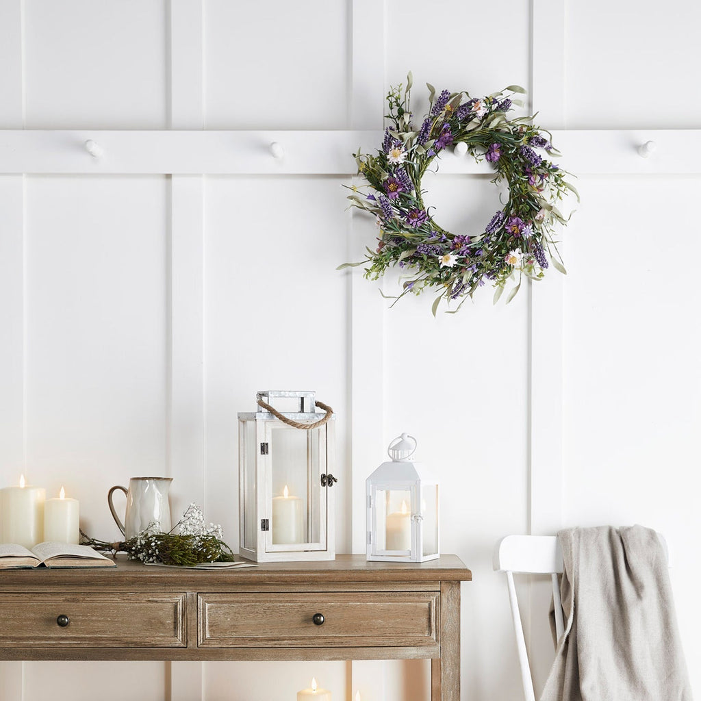 Decorazione floreale di lavanda artificiale ghirlanda di Natale