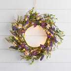 Decorazione floreale di lavanda artificiale ghirlanda di Natale