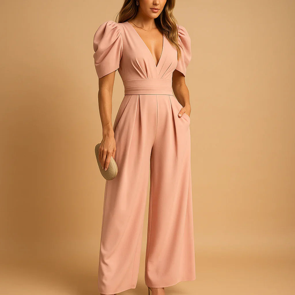 Leanne | Maxi tuta da donna con maniche a sbuffo