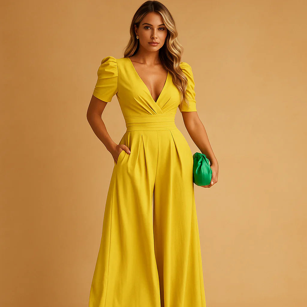 Leanne | Maxi tuta da donna con maniche a sbuffo