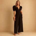 Leanne | Maxi tuta da donna con maniche a sbuffo