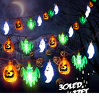 Decorazione a forma di zucca a pipistrello a batteria per esterni a LED per Halloween