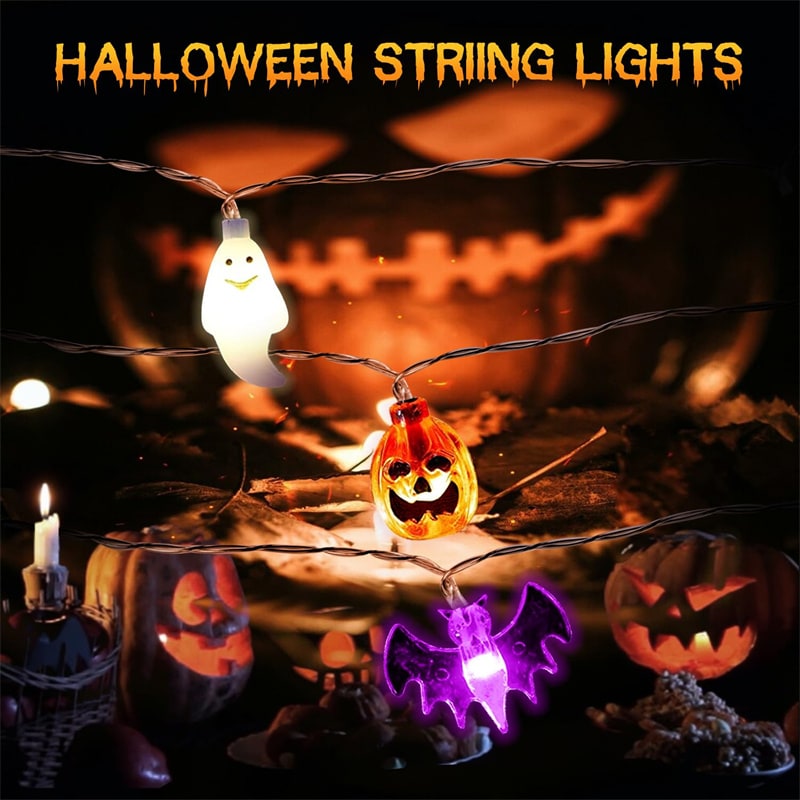Decorazione a forma di zucca a pipistrello a batteria per esterni a LED per Halloween