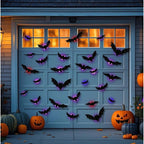 Adesivi per decorazioni murali a LED per Halloween con design che si illumina al buio per decorazioni per feste in casa stregata per interni ed esterni, design 3D illuminato