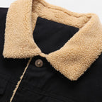 Classico bomber da aviatore da uomo con colletto in sherpa per calore invernale e stile senza tempo