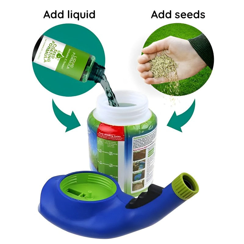Liquid Lawn Hydro Mousse Spray On Grass Seed | Applicazione semplice per prati diradati e aree ad alto calpestio