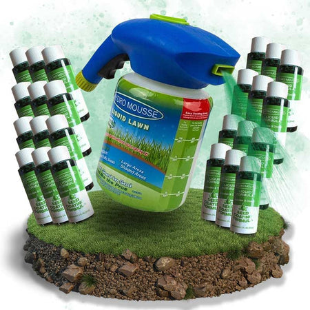 Liquid Lawn Hydro Mousse Spray On Grass Seed | Applicazione semplice per prati diradati e aree ad alto calpestio