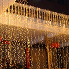 Luci di Natale a Tenda con 8 Modalità di Controllo - Luci Decorative di Natale Pendenti con Telecomando
