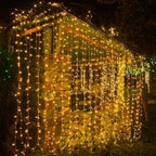 Luci di Natale a Tenda con 8 Modalità di Controllo - Luci Decorative di Natale Pendenti con Telecomando