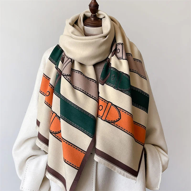 Lussuosa sciarpa in misto cashmere da donna
