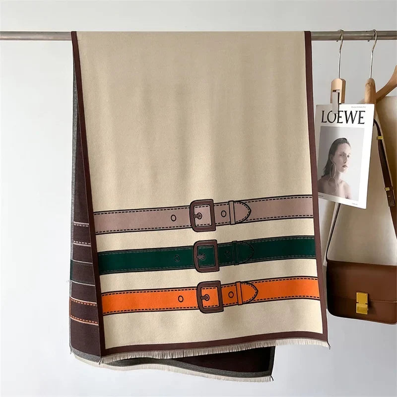 Lussuosa sciarpa in misto cashmere da donna