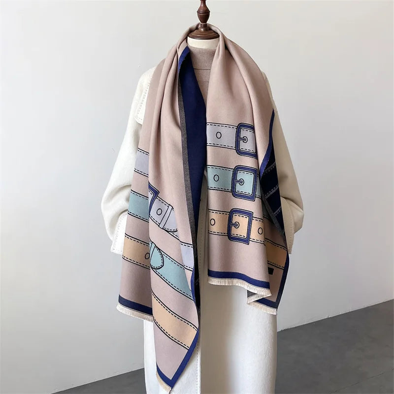 Lussuosa sciarpa in misto cashmere da donna