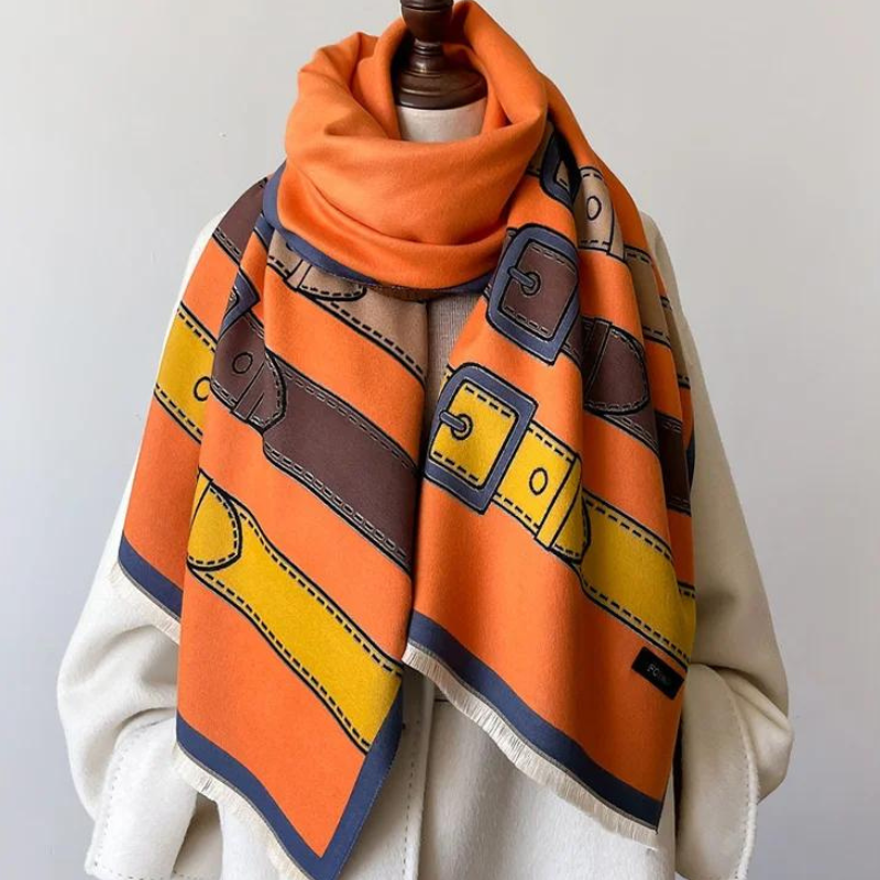 Lussuosa sciarpa in misto cashmere da donna