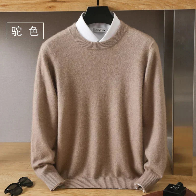 Maglione con scollo a O in cashmere Lyra | 100% pura maglia giapponese