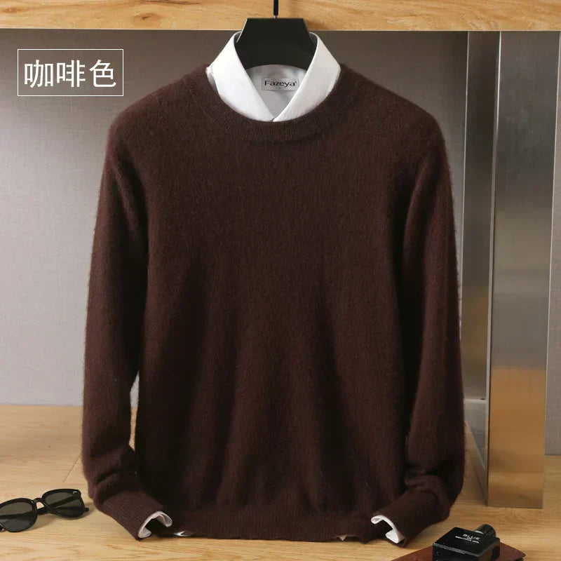 Maglione con scollo a O in cashmere Lyra | 100% pura maglia giapponese