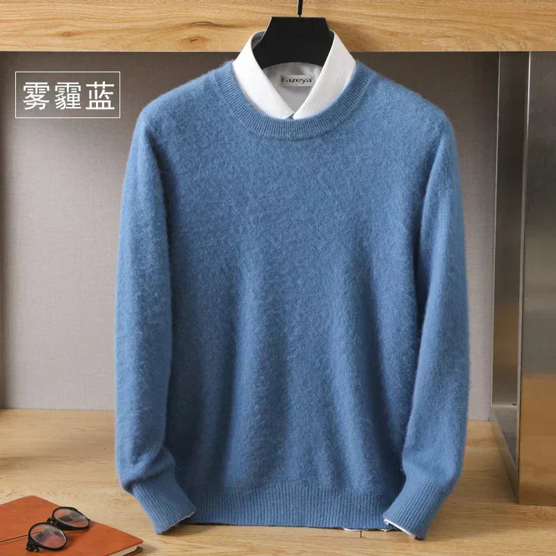 Maglione con scollo a O in cashmere Lyra | 100% pura maglia giapponese