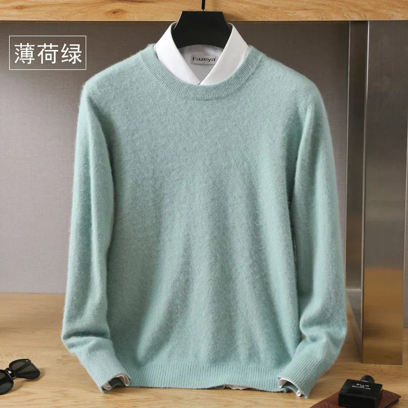 Maglione con scollo a O in cashmere Lyra | 100% pura maglia giapponese