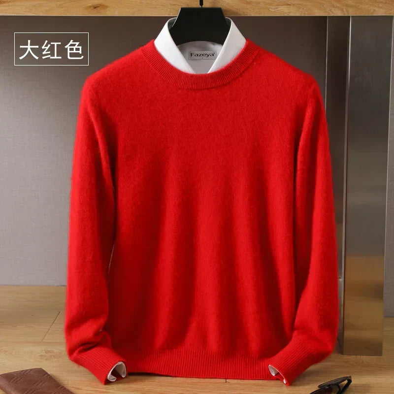 Maglione con scollo a O in cashmere Lyra | 100% pura maglia giapponese