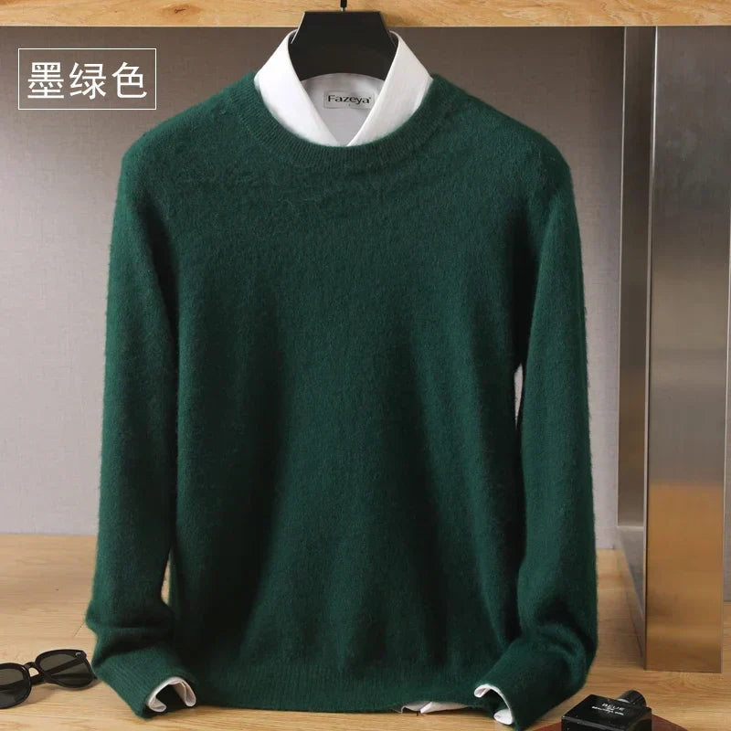 Maglione con scollo a O in cashmere Lyra | 100% pura maglia giapponese